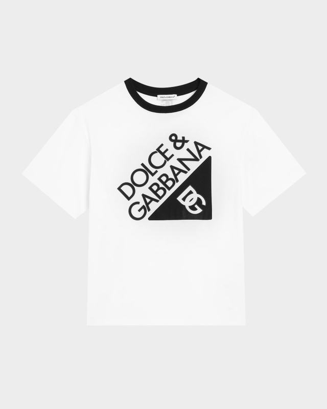 Boy's Rubberized Logo-Print T-Shirt, Size 8-